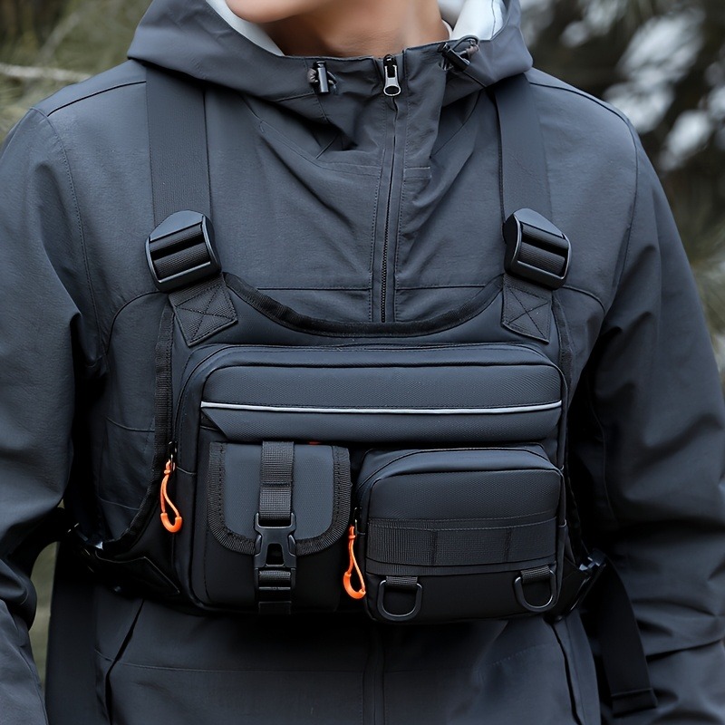 Fishing Vest - Bolsa táctica de pecho para hombre,