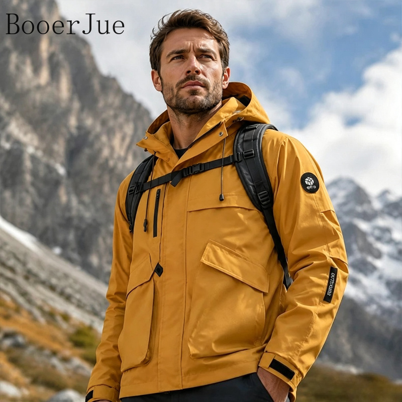 Fishing Jacket Waterproof - Chaqueta de Senderismo Impermeable para Hombre,