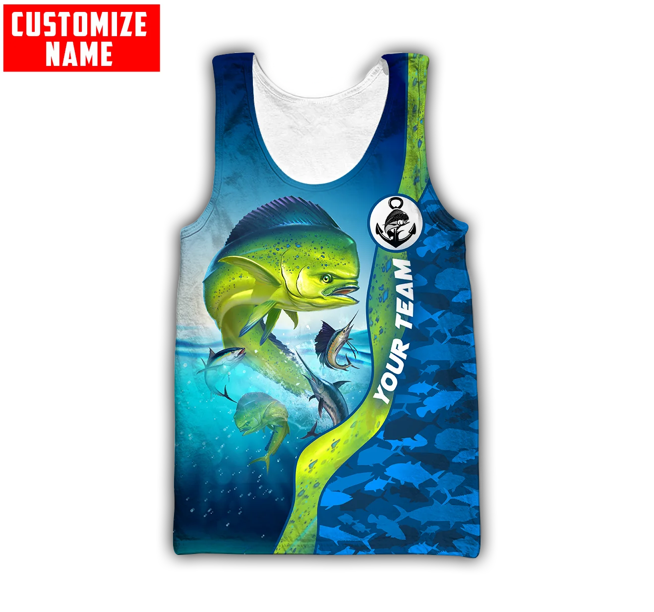 Fishing Vest - Camiseta sin mangas con nombre personalizado