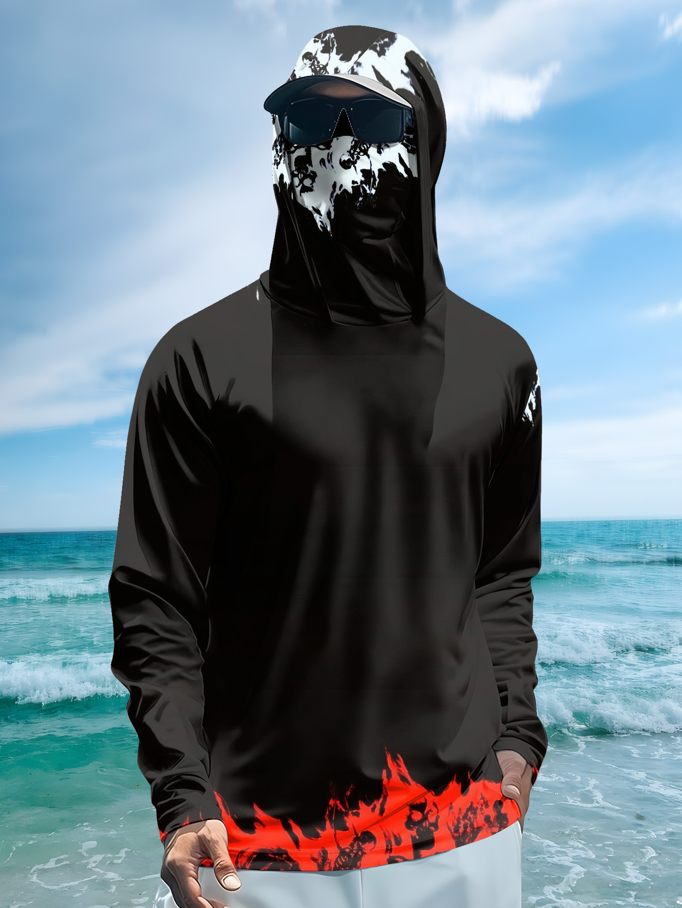 Camisa de pesca con capucha pa - Fishing Shirt Uv Protection reseña y precio